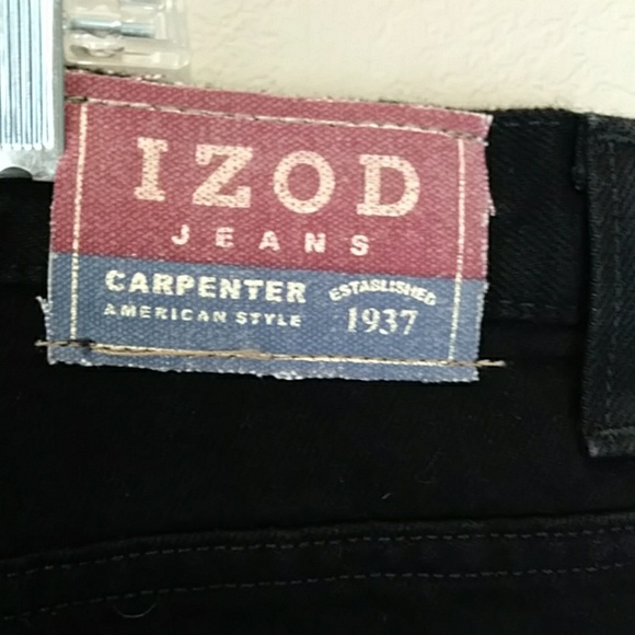 Mens Izod Jeans Black Carpenter American Style - Picture 4 of 7